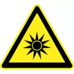 Segnale di avvertimento di pericolo di calore sole forte vettoriale immagine