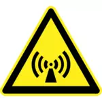 Imagem de vetor de sinal de advertência de perigo de ondas de rádio