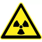 방사선 위험 경고 표시 벡터 이미지