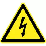 Electricity hazard warning sign vector image