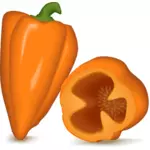 Orange pepper bell