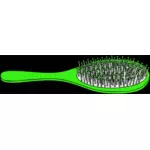 Vector image of hairbrush bright green
