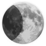 Immagine vettoriale del simbolo di colore di previsioni meteo per mezza luna