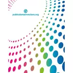 Colorful dots on white background