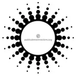 Halftone circle shape vector