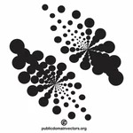 Black halftone dotted pattern