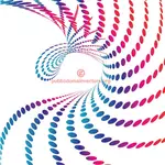 Swirling halftone pattern