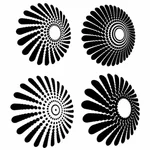 Dotted halftone patterns