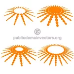 Halftone objects vector collection