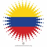 Colombian flag halftone shape