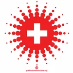 Vlag van Zwitserland halftooneffect