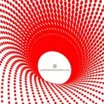 Red halftone pattern vector