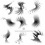 Halftone objects vector pack