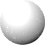 Halftone sphere with dots