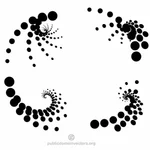 Halftone dots design elements