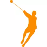 Silhouette vector illustration of hammer thrower