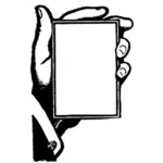 Vector ilustración mano una tarjeta en blanco