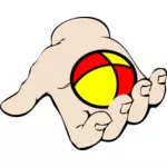 Ruka s žonglováním míč