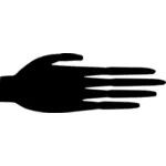 Silhouet vectorillustratie van menselijke hand
