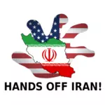 اليدين قبالة إيران ملصق صورة ناقلات