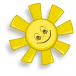 Happy sun vector drawing