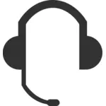 Grafiki wektorowe ikony czarny słuchawki