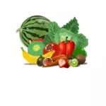 Obst und Gemüse-Vektor-Bild