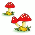 Giftiga svampar färg art