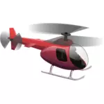 Dessin vectoriel de hélicoptère rouge