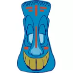 Blue Tiki vector clip art