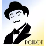 Immagine vettoriale del ritratto di Hercule Poirot