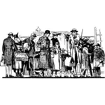 Holiday Shopping Vector Illustration