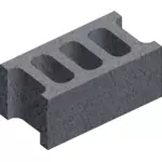 Clip-art vector de tijolo vazado preto