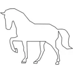 Galoppierenden Pferd-Umriss-Vektor-ClipArt