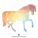 Horse with low poly pattern