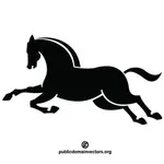 Running horse silhouette
