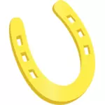 Yellow horseshoe vector image