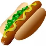 Afbeelding van een hot dog geserveerd met mosterd