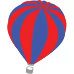 Vector image of red and blue air balloon