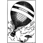 Image vectorielle de hot air balloon stunt