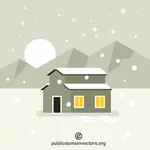 Maison en saison d’hiver