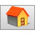 Maison avec image vectorielle toit de tuiles