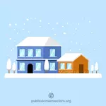 Haus in der Winterlandschaft