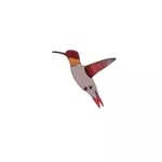 Vector bildet av flygende nynnet fugl