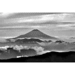 Fuji em preto e branco