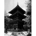 Pagoda di hitam dan putih