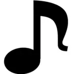 Musical note sign vector graphics