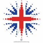 Iceland flag halftone shape