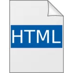 Lucioasă HTML pictogramă vector ilustrare