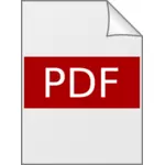 Glossy PDF icon vector drawing